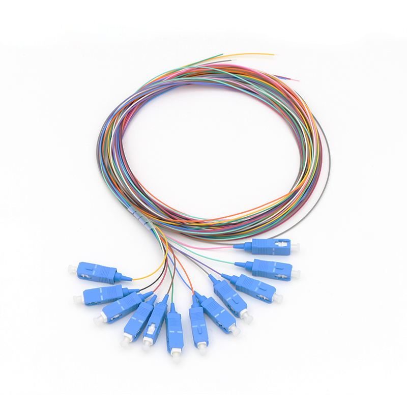 12-color SC fiber pigtail SM